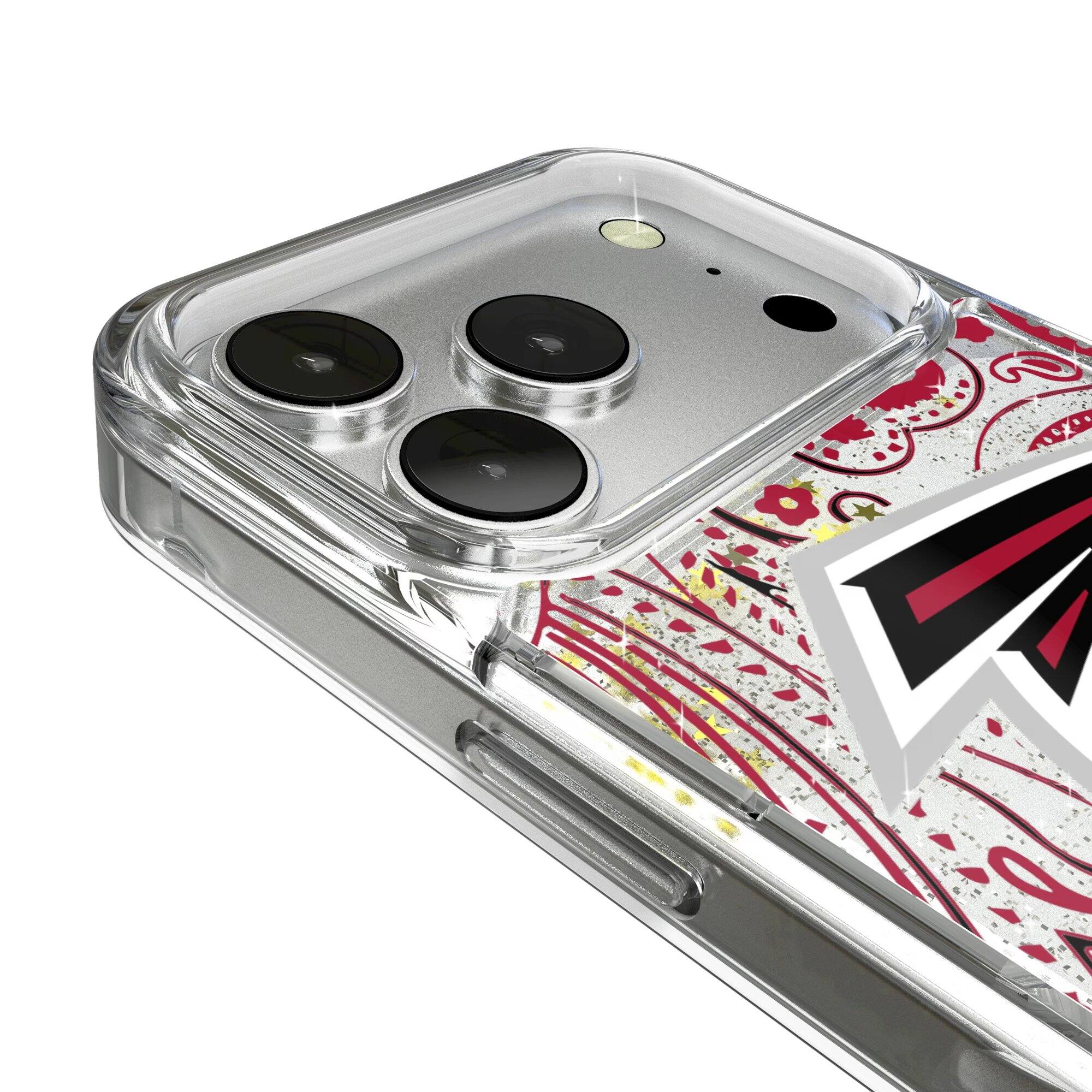 Alt View 2. Keyscaper - Atlanta Falcons iPhone Paisley Design Glitter Case - 16 - Multicolor.