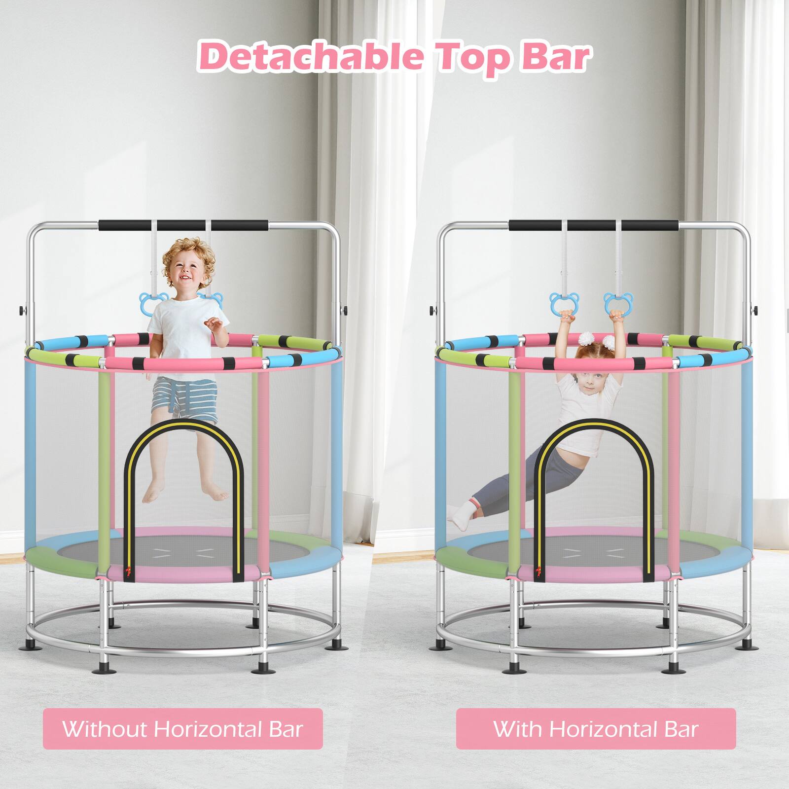 Detachable Top Bar

Without Horizontal Bar

With Horizontal Bar