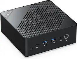 MINIX - ER937-AI Mini PC, AMD Ryzen AI 9 HX 370, 32GB DDR5/ 1TB PCIe 4.0 SSD Wi-Fi 7 Dual 2.5G LAN Quad 8K Display for Gaming - Black