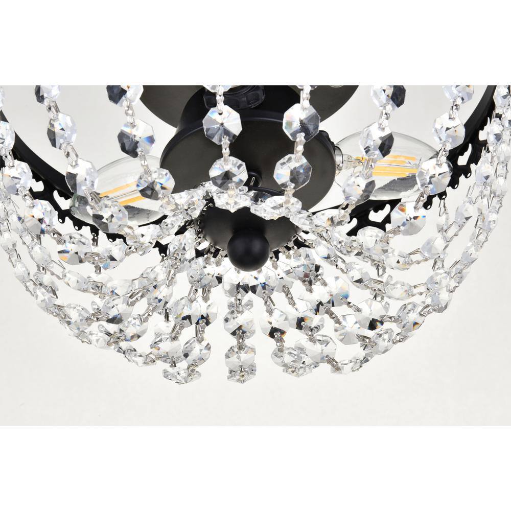 Alt View 3. Elegant Lighting - Kylie 10 inch flush mount in black - Black.