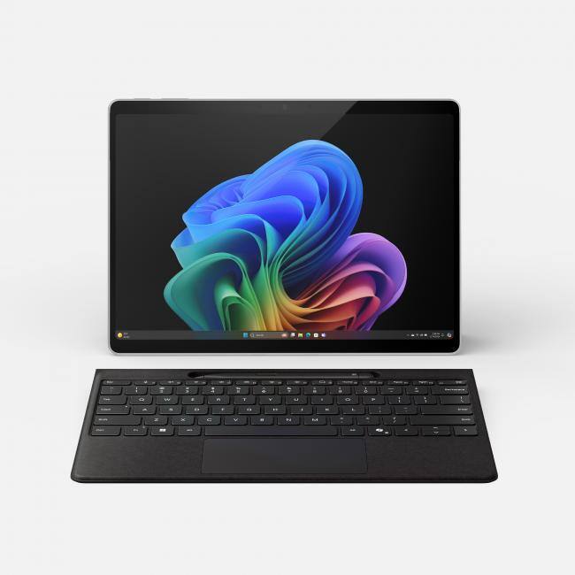 Alt View 2. Microsoft - Microsoft Surface Pro Copilot+ PC (11th Edition) Platinum + Microsoft Surface Pro Keyboard Platinum - Platinum.