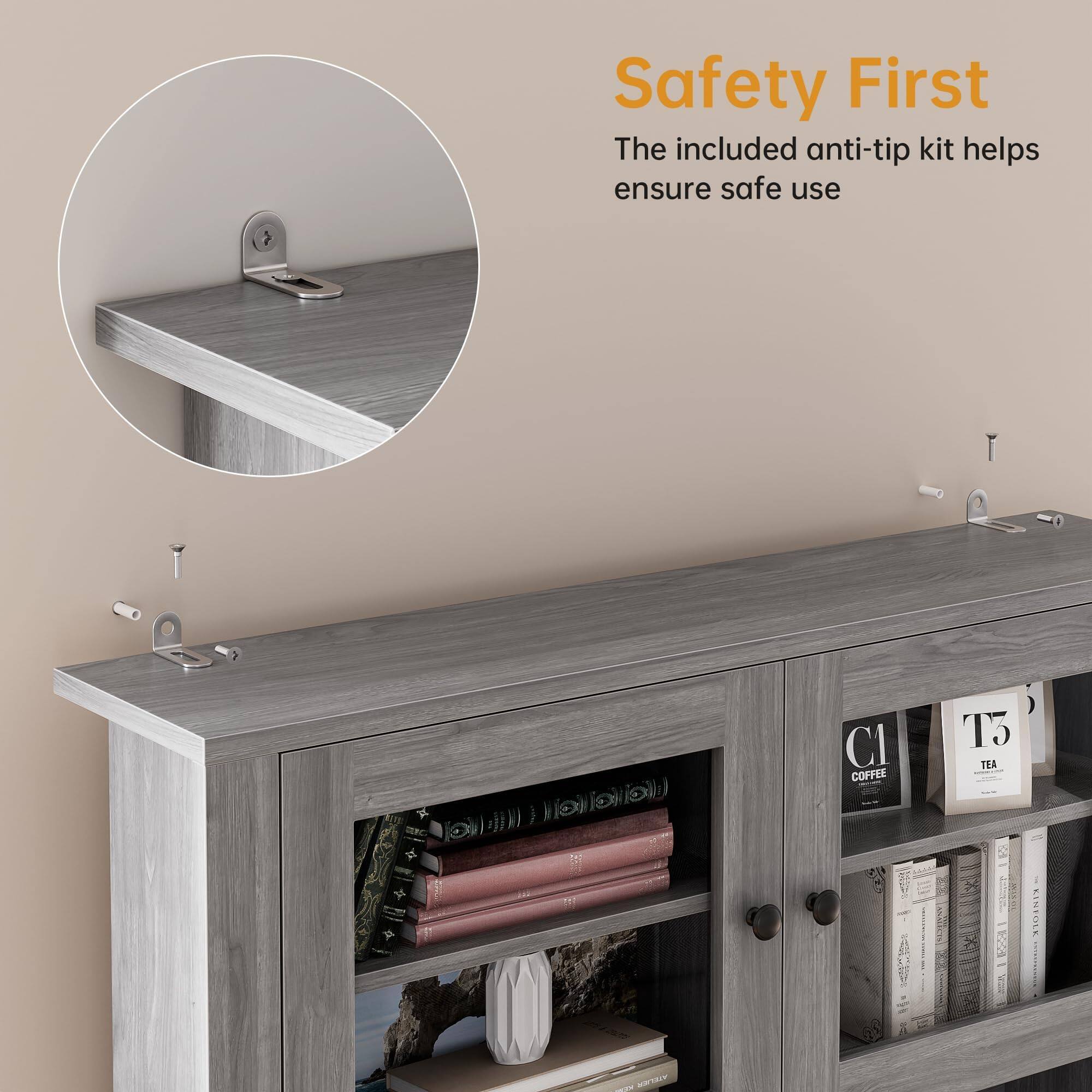 Safety First  
The included anti-tip kit helps ensure safe use