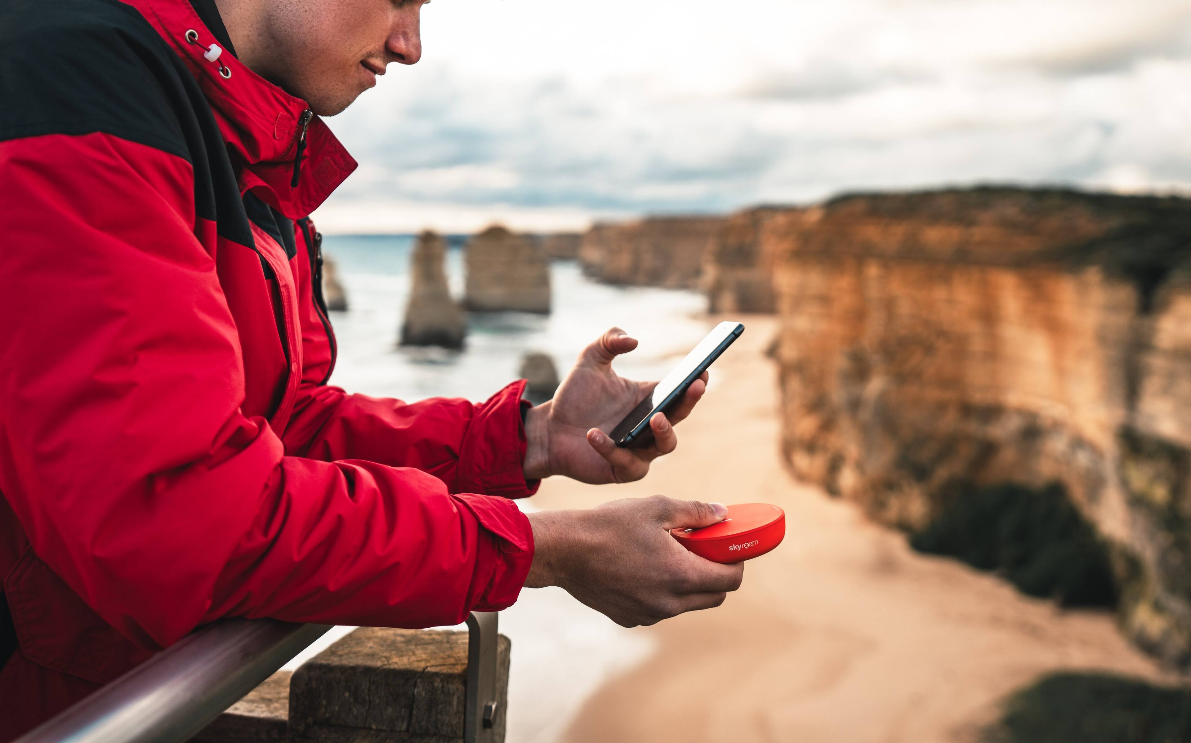 Alt View 23. Solis - Lite 4G LTE Global Wi-Fi Hotspot + PowerBank - Mobile Router, Lifetime Data Plan - Orange.