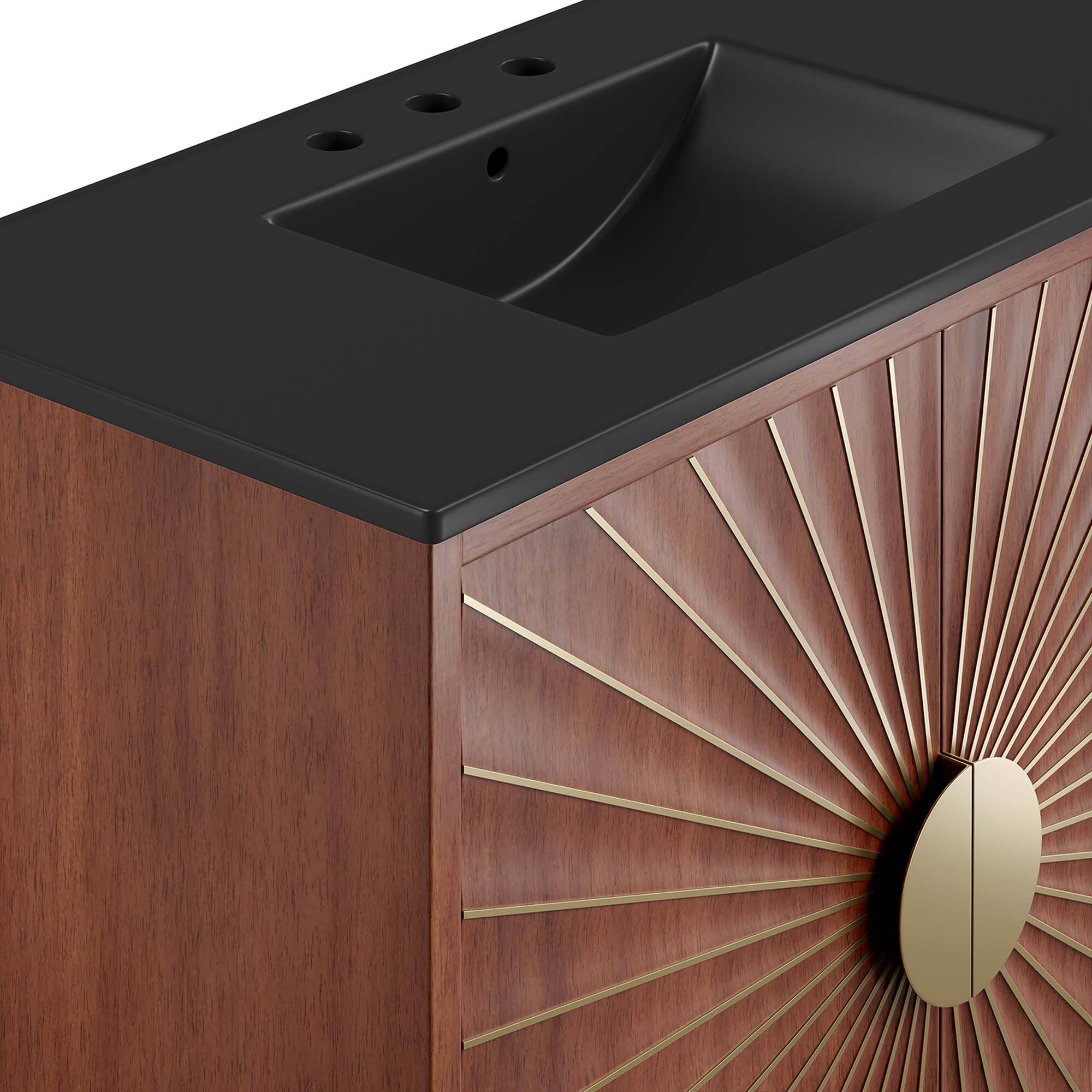 Alt View 8. Modway - Daylight Bathroom Vanity Basin Included by Modway - Black Walnut.