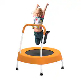 LOVMOR - 2.3 FT Trampoline with Handle Recreational Trampoline for Kids