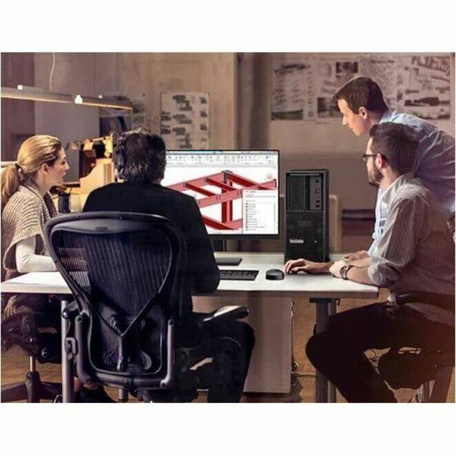 Alt View 4. Lenovo - Lenovo ThinkStation P3 30GS00E5US Workstation - 1 Core i9 14th Gen i9-14900K - vPro Technology - 64 GB - 2 TB SSD - Black.