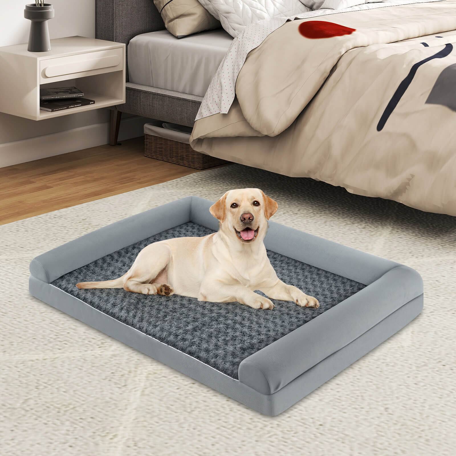 Alt View 1. Costway - Costway XL Sized Large Pet Bed with Orthopedic Egg Crate Foam Removable Washable Cover - Gray.