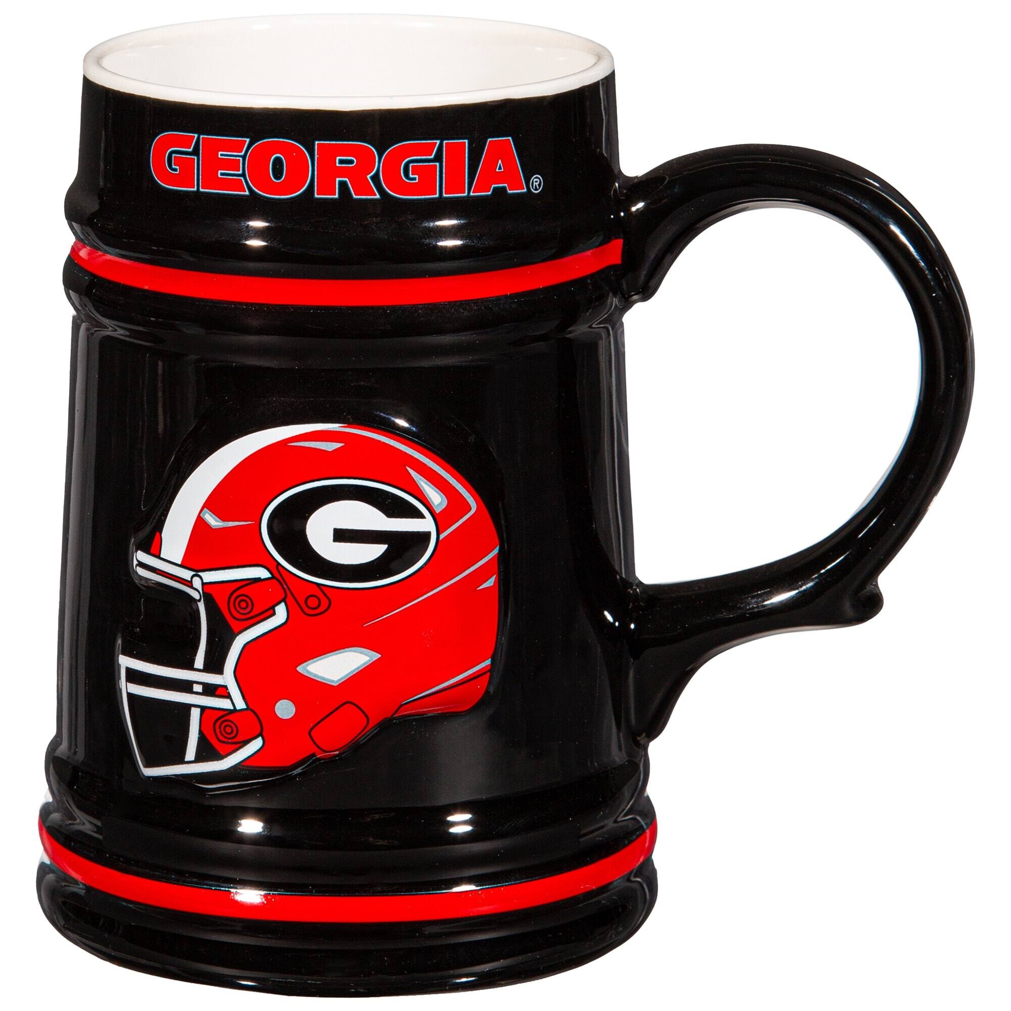 Front. Evergreen Enterprises - Georgia Bulldogs 24oz. Ceramic Stein Cup with Gift Box - Multicolor.