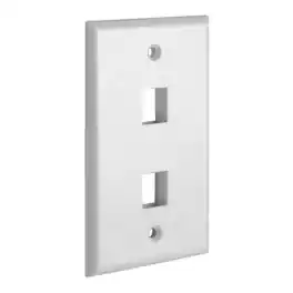 Cmple.com - Cmple - Keystone Wall Plate Cover Ethernet Wall Plates for Modular Inserts, RJ45 Keystone Jack - 2 Port - White