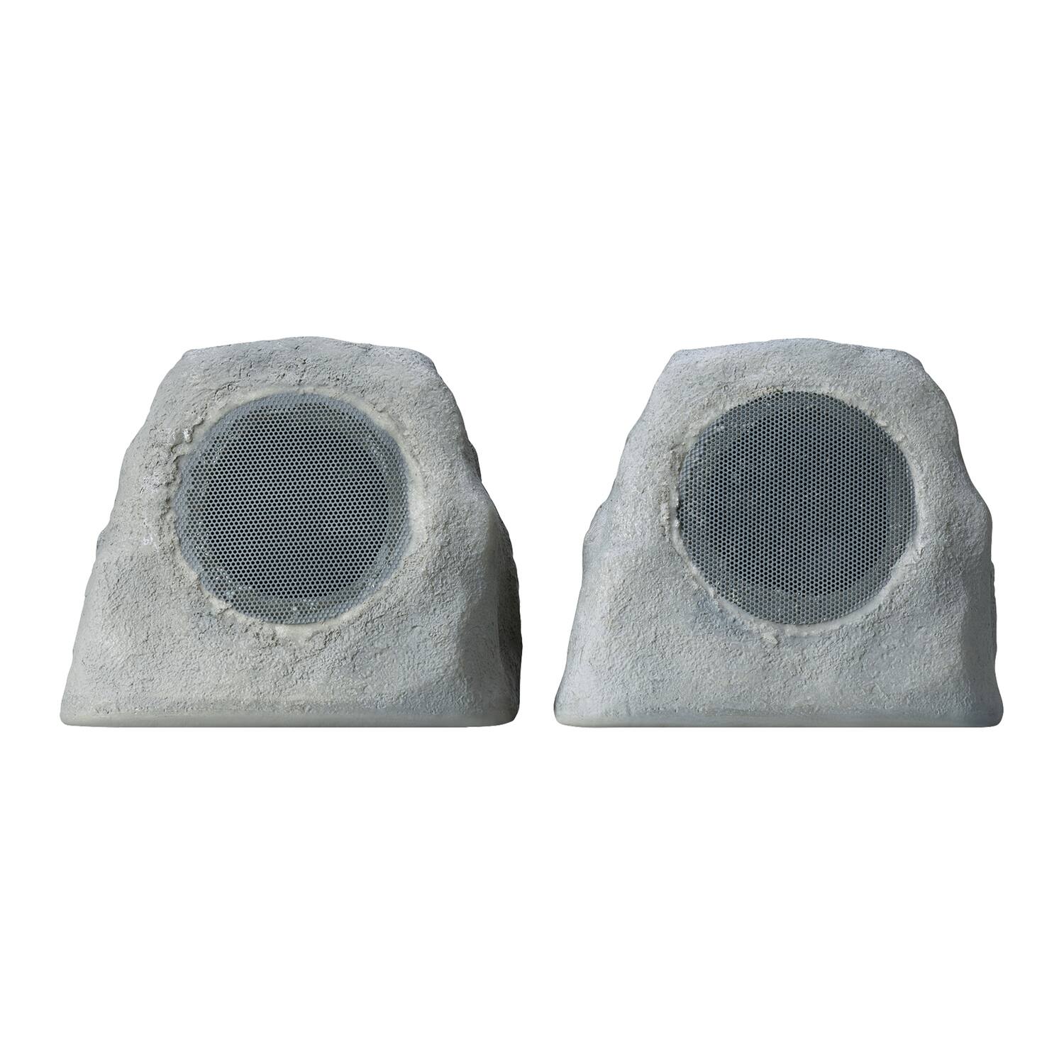 Angle. Gemini - GHRK-500LTMS Solar Bluetooth TWS 30-Watt-Peak Outdoor Rock Speaker with LED Lighting 2 Pack - Gray.