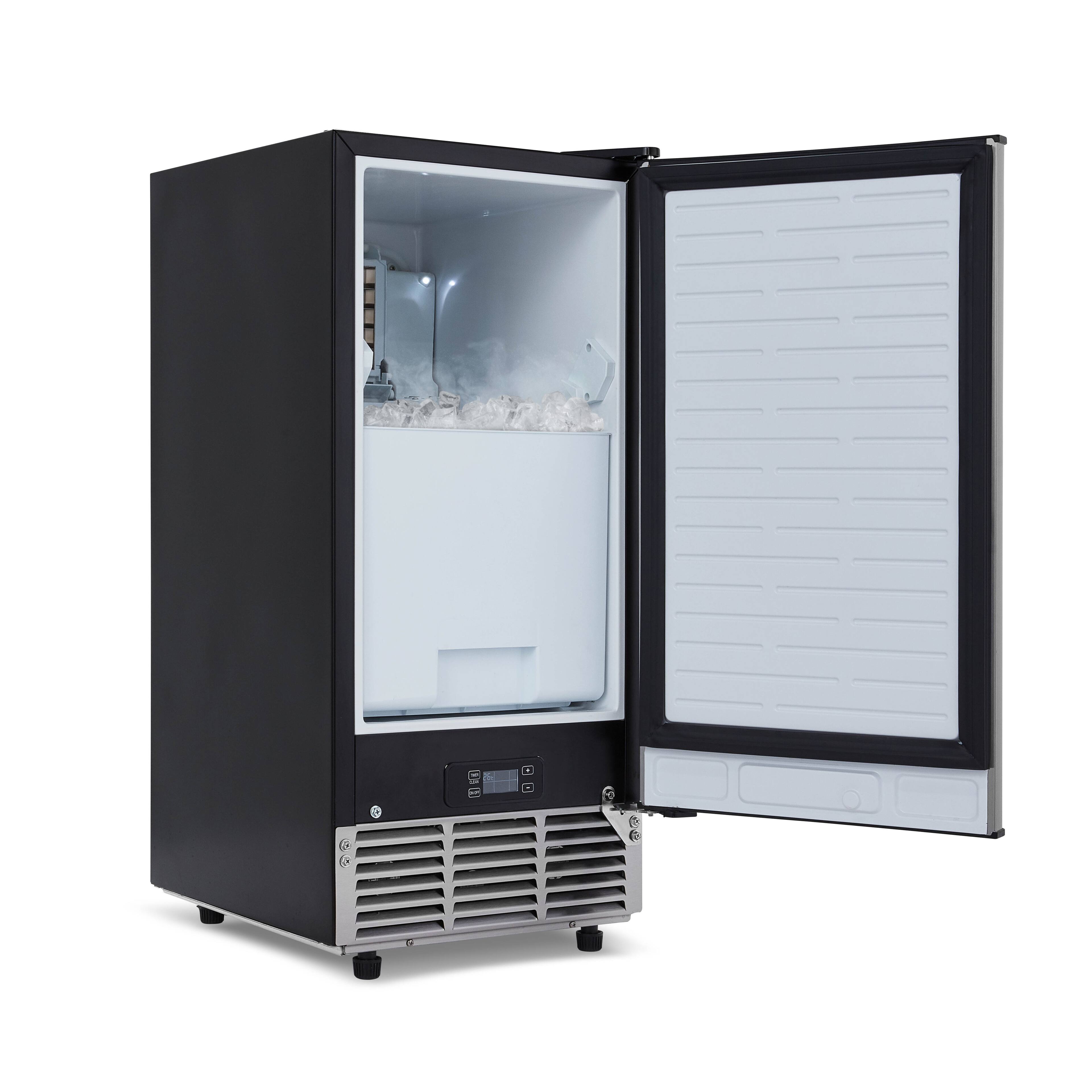 Alt View 16. NewAir - 15" 80-Lb. Built-In Clear Ice Maker with Fingerprint Resistant Door - Stainless Steel.