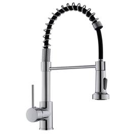 Silver Style Single Handle Pull Down Sprayer Kitchen Faucet
