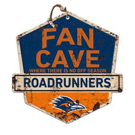 Jardine - UTSA Roadrunners 20'' x 20'' Fan Cave Badge Sign - Navy