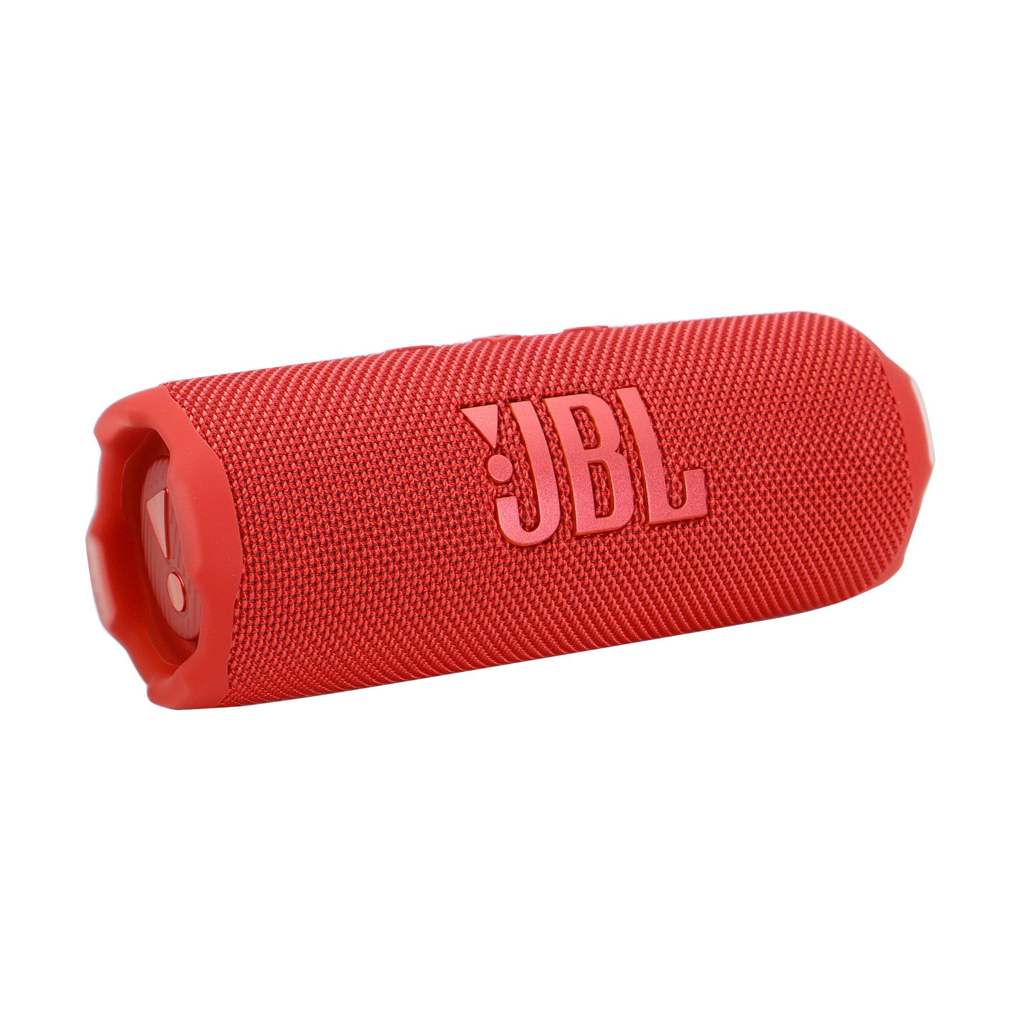 Angle. JBL - 2x JBL Flip 7 Portable Waterproof Bluetooth Speaker (Red) - Red.