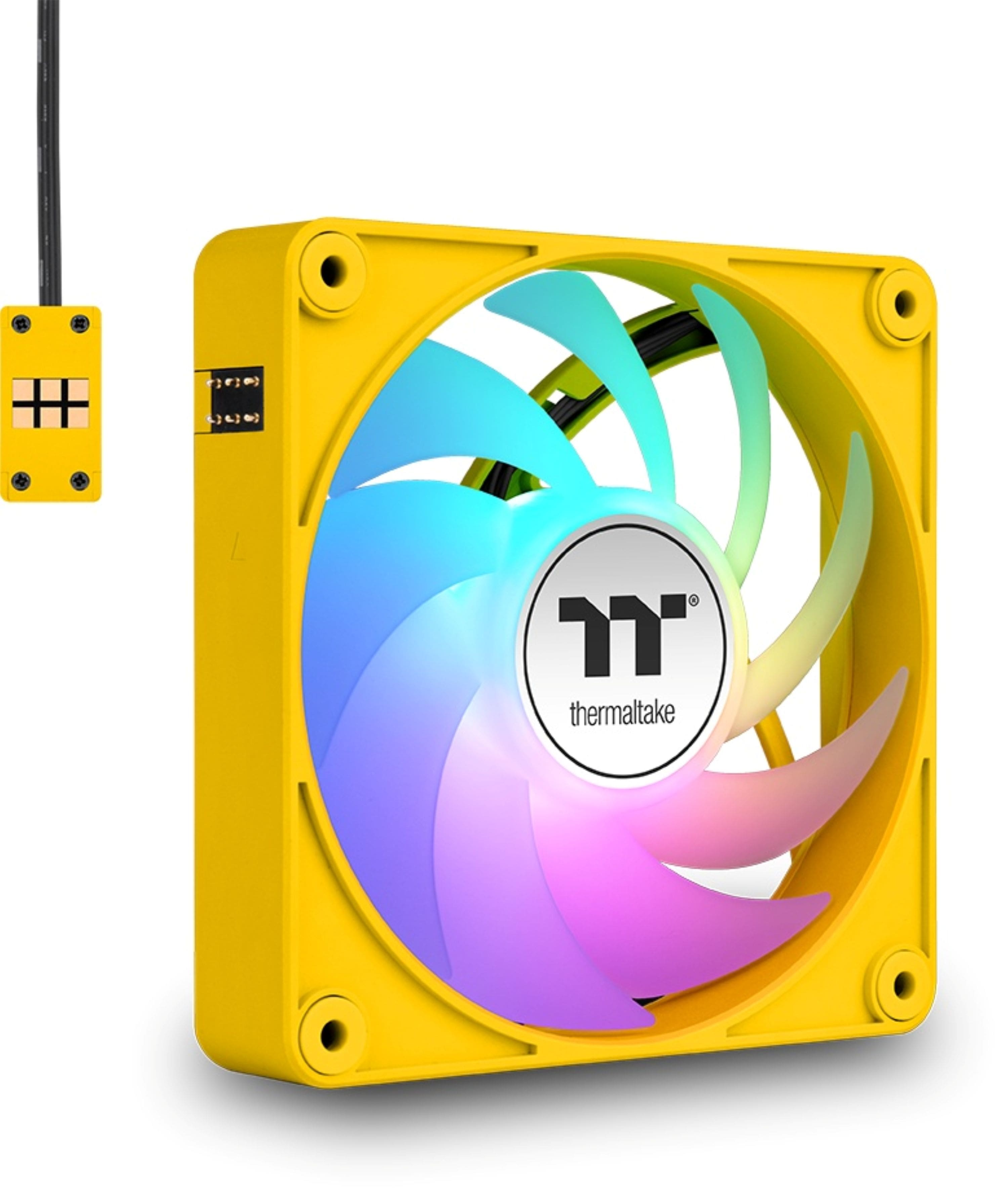 Alt View 9. Thermaltake - CT120 EX ARGB Sync 120mm Computer Case Cooling Fan (3-Pack) - Bumblebee.