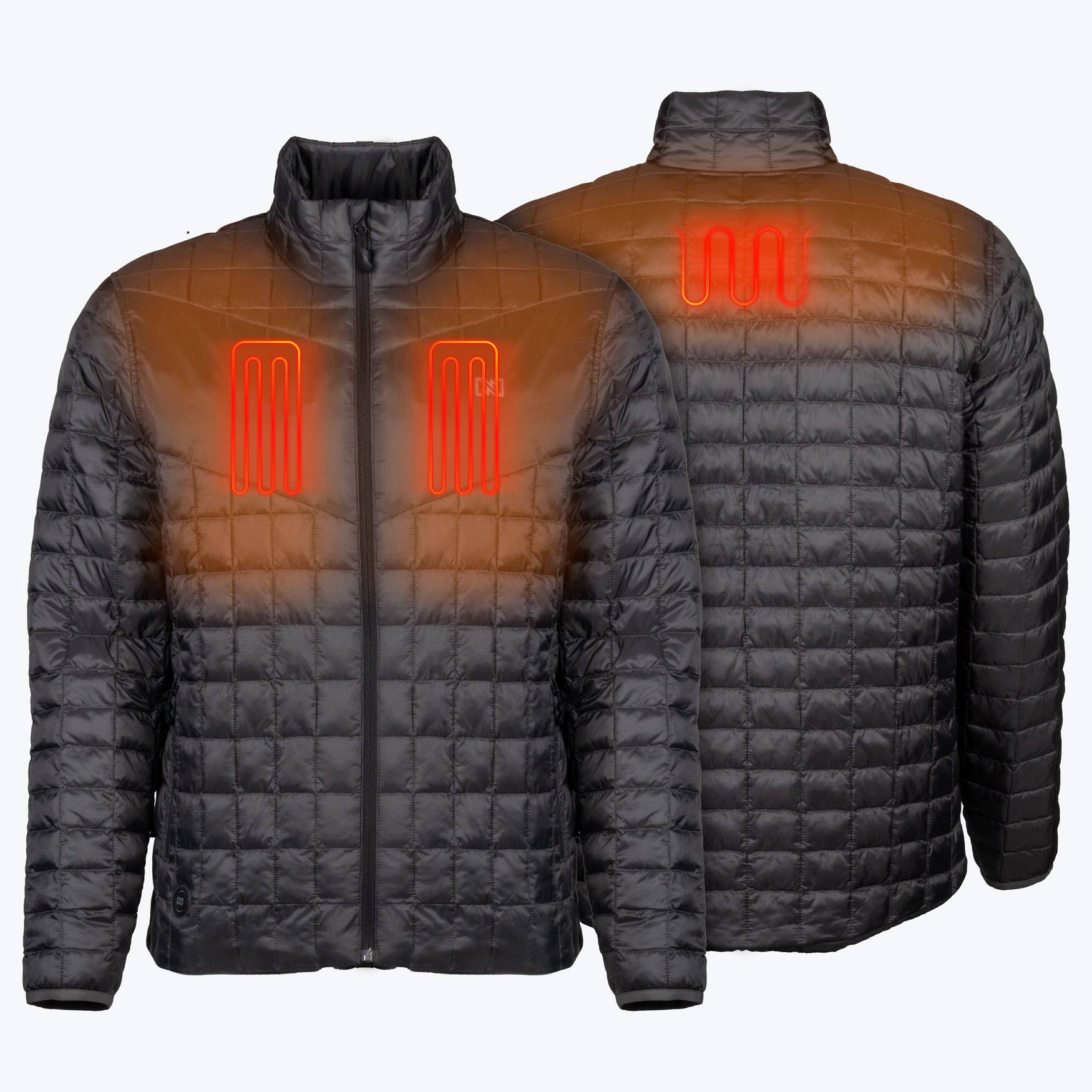 Angle. Mobile Warming - Men's Outrider Heated Jacket - Dark Charcoal.
