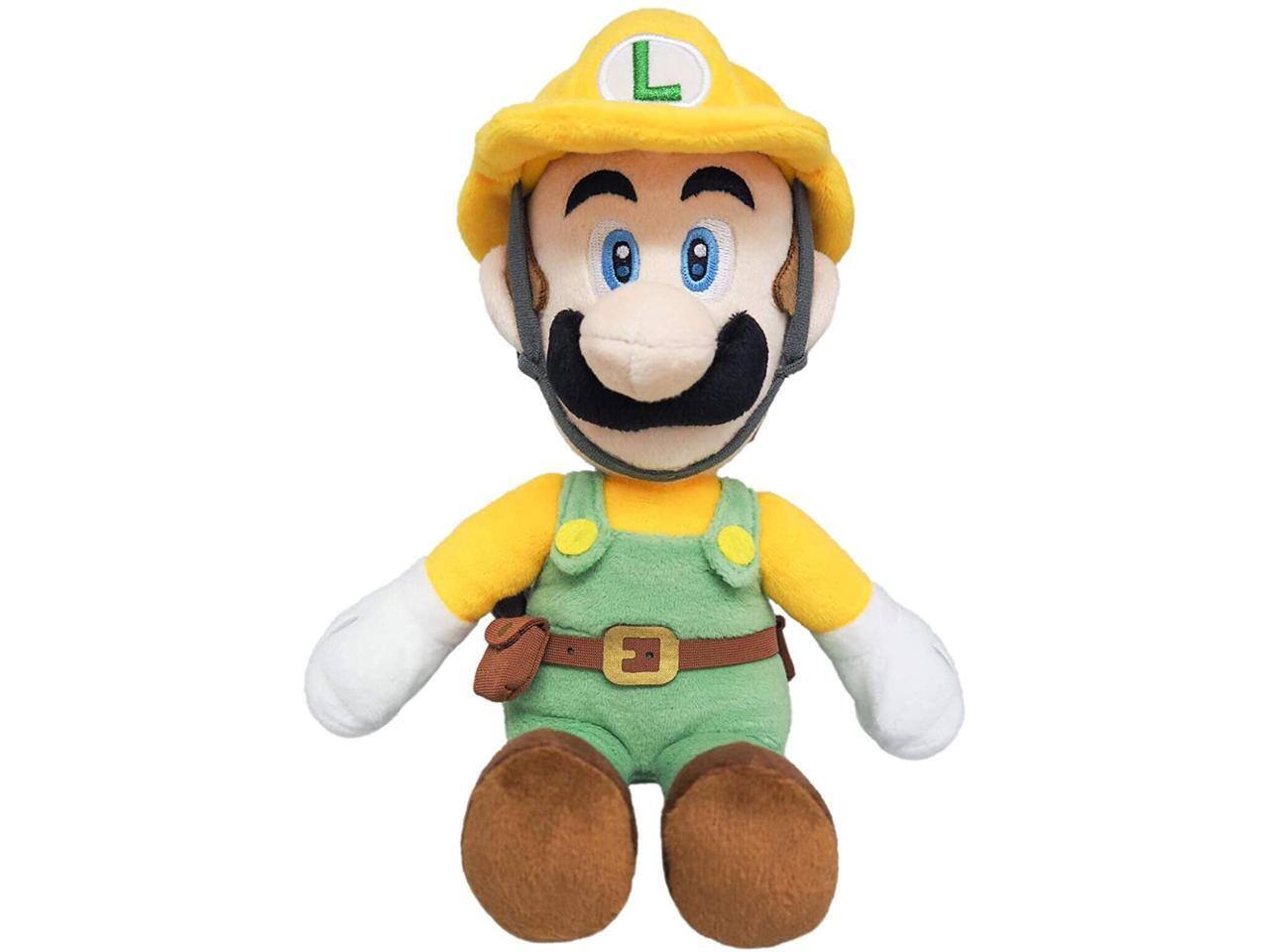 Alt View 1. Little Buddy - Super Mario All Star Collection 10 Inch Plush | Builder Luigi - Yellow.