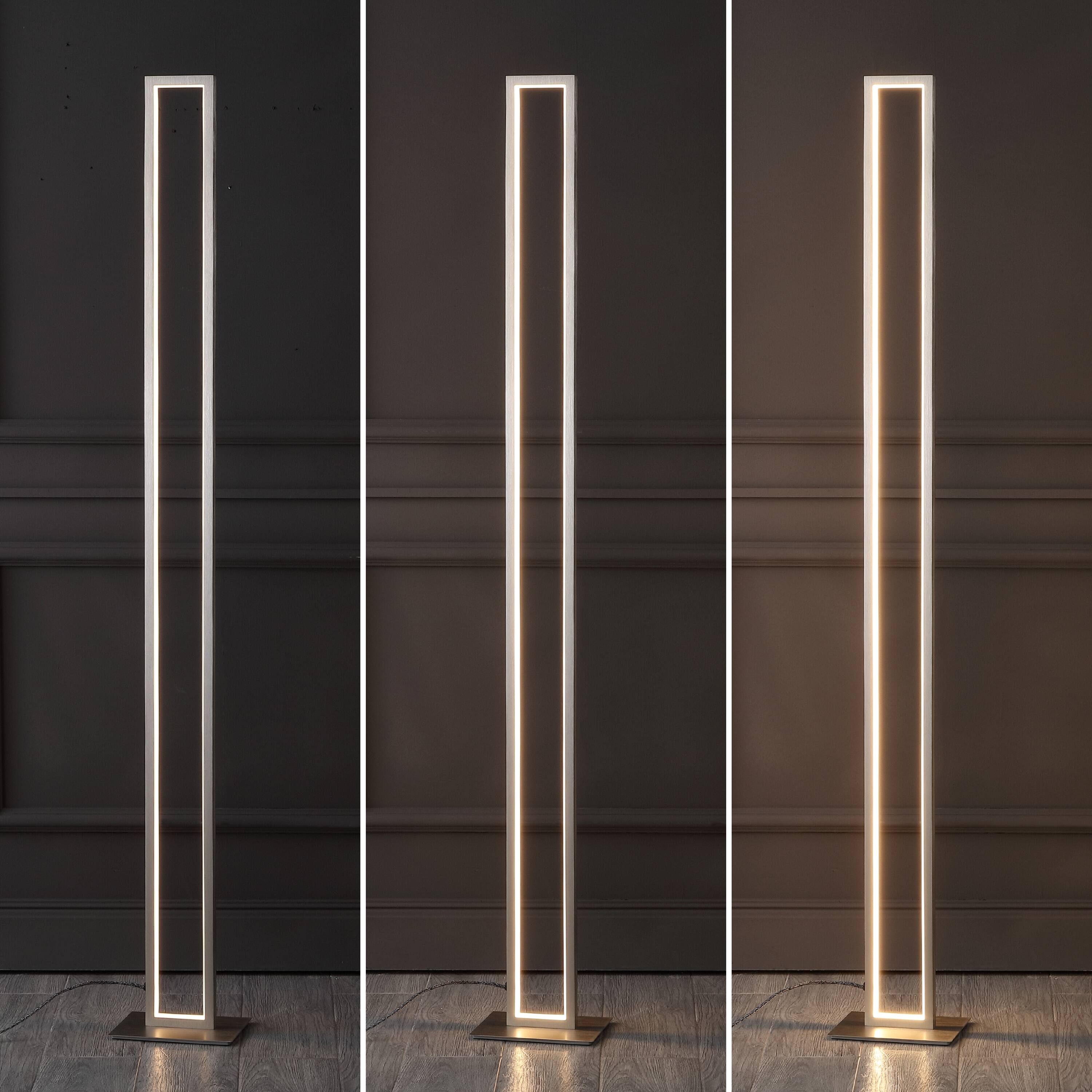 Alt View 5. Jonathan Y - Johan 59.5" Modern Minimalist Aluminum Integrated Tower LED Floor Lamp, Nickel - Nickel.