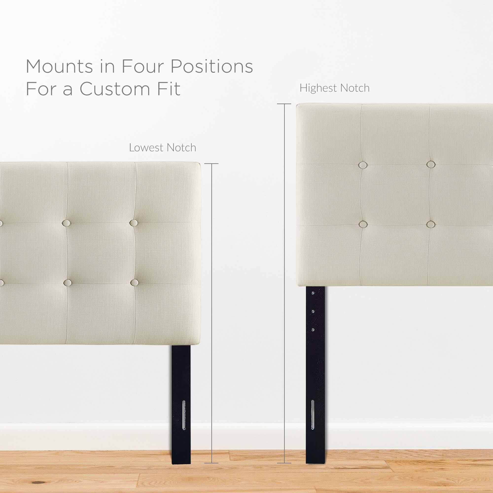 Mounts in Four Positions  
For a Custom Fit  

Lowest Notch  

Highest Notch