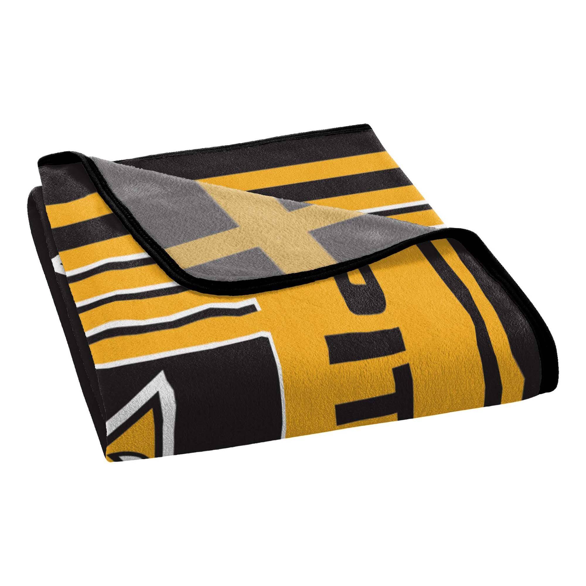 Back. Sweet Home Collection - NHL Pittsburgh Penguins 46" x 60" Raschel Throw Blanket - Black.