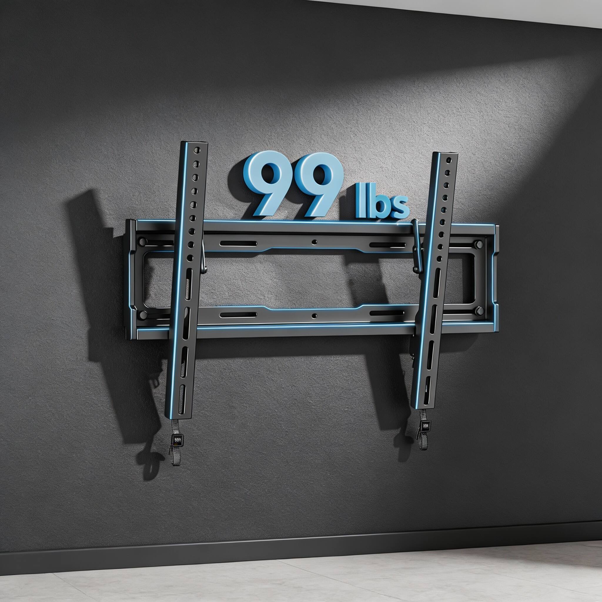 Alt View 2. Frangdom - 23"-55" Tilt Wall Mount, 99 lbs, VESA 400x400, 8° Tilt, 8-16" Stud - BLACK 23"-55" Tilt TV Wall Mount.