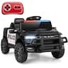 Costway - Licensed RAM 3500 Electric Vehicle with Remote Control LED Lights Music Soft Start - Black
