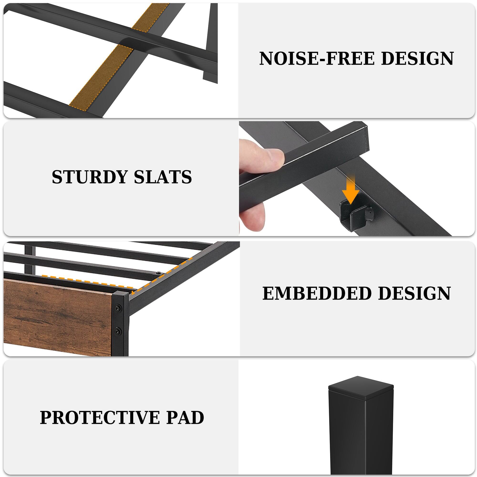 - NOISE-FREE DESIGN
- STURDY SLATS
- EMBEDDED DESIGN
- PROTECTIVE PAD