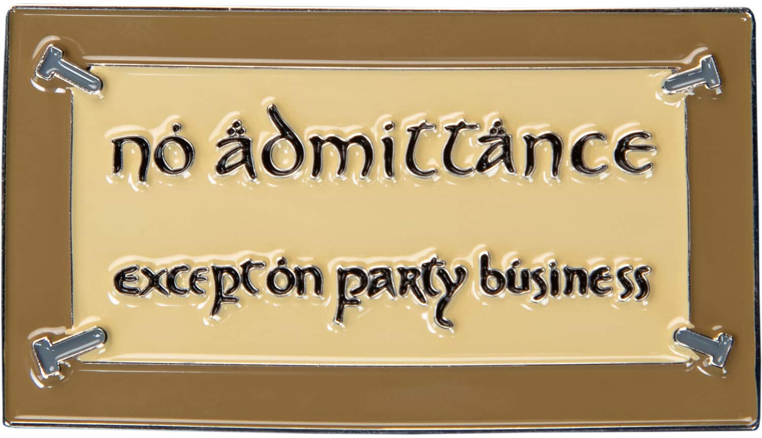 Weta Workshop - The Lord of the Rings Trilogy - No Admittance Enamel Magnet - COLLECTIBLES - Multicolor