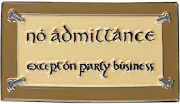 Weta Workshop - The Lord of the Rings Trilogy - No Admittance Enamel Magnet - COLLECTIBLES - Multicolor