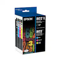 Epson - 802/802XL High-Yield and Standard Capacity Ink Cartridges - Black/Cyan/Magenta/Yellow - Front_Zoom