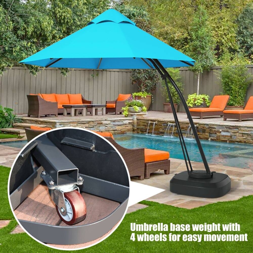 Umbrella base weight with 4 wheels for easy movement