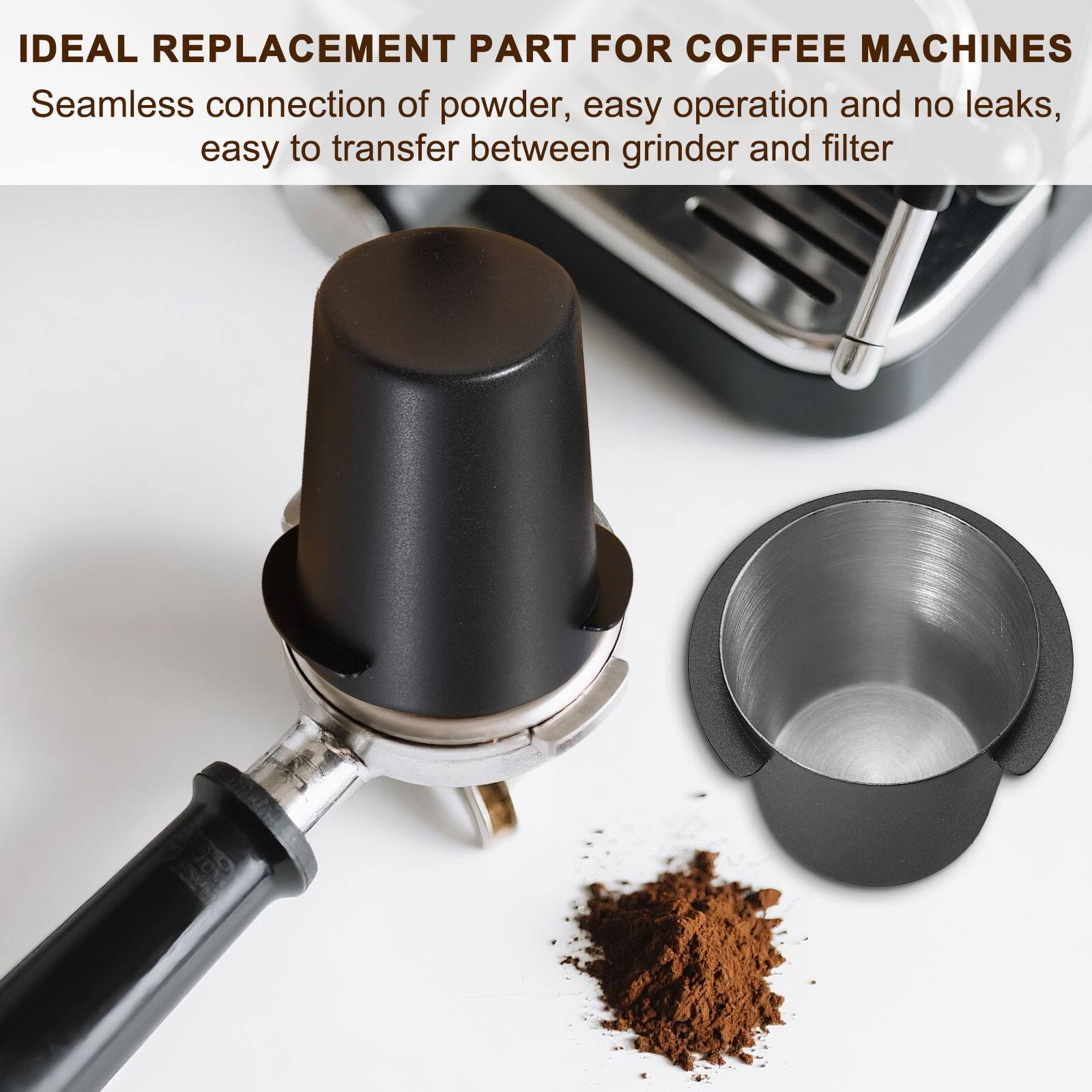 IDEAL REPLACEMENT PART FOR COFFEE MACHINES

Seamless connection of powder, easy operation and no leaks, easy to transfer between grinder and filter