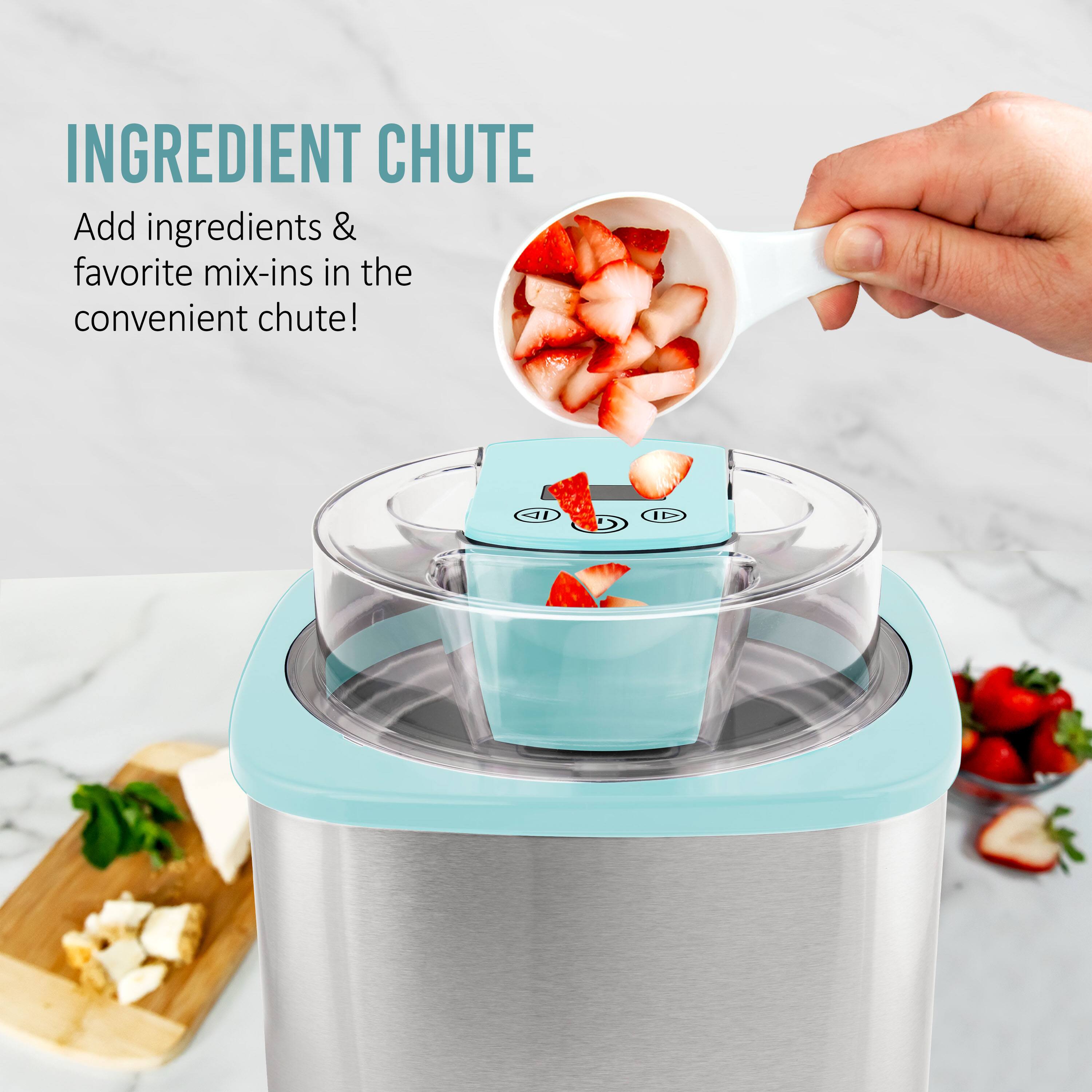 INGREDIENT CHUTE  
Add ingredients & favorite mix-ins in the convenient chute!