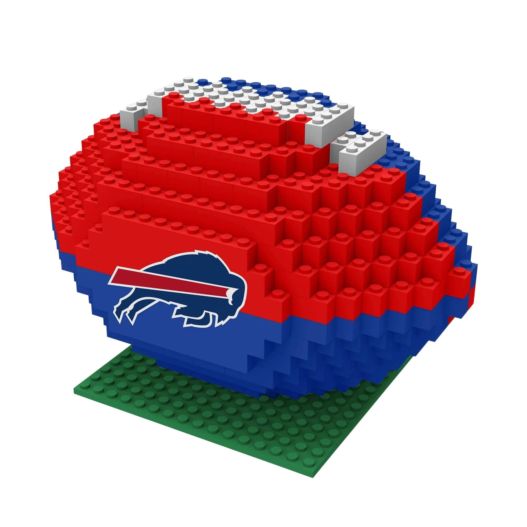 Front. Forever Collectibles - Buffalo Bills NFL Brxlz XL Football 360-Piece Building Block Set - Red.