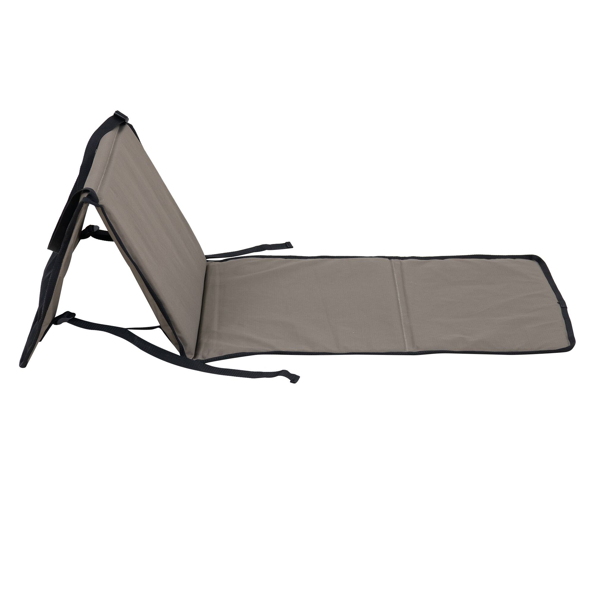 Angle. SUNJOY - Sunjoy Ultra-Light Folding Chair With Backrest, Portable Beach Lounge Chair, Tanning Mat For Sunbathing Trips, Khaki - Khaki(set of 2).