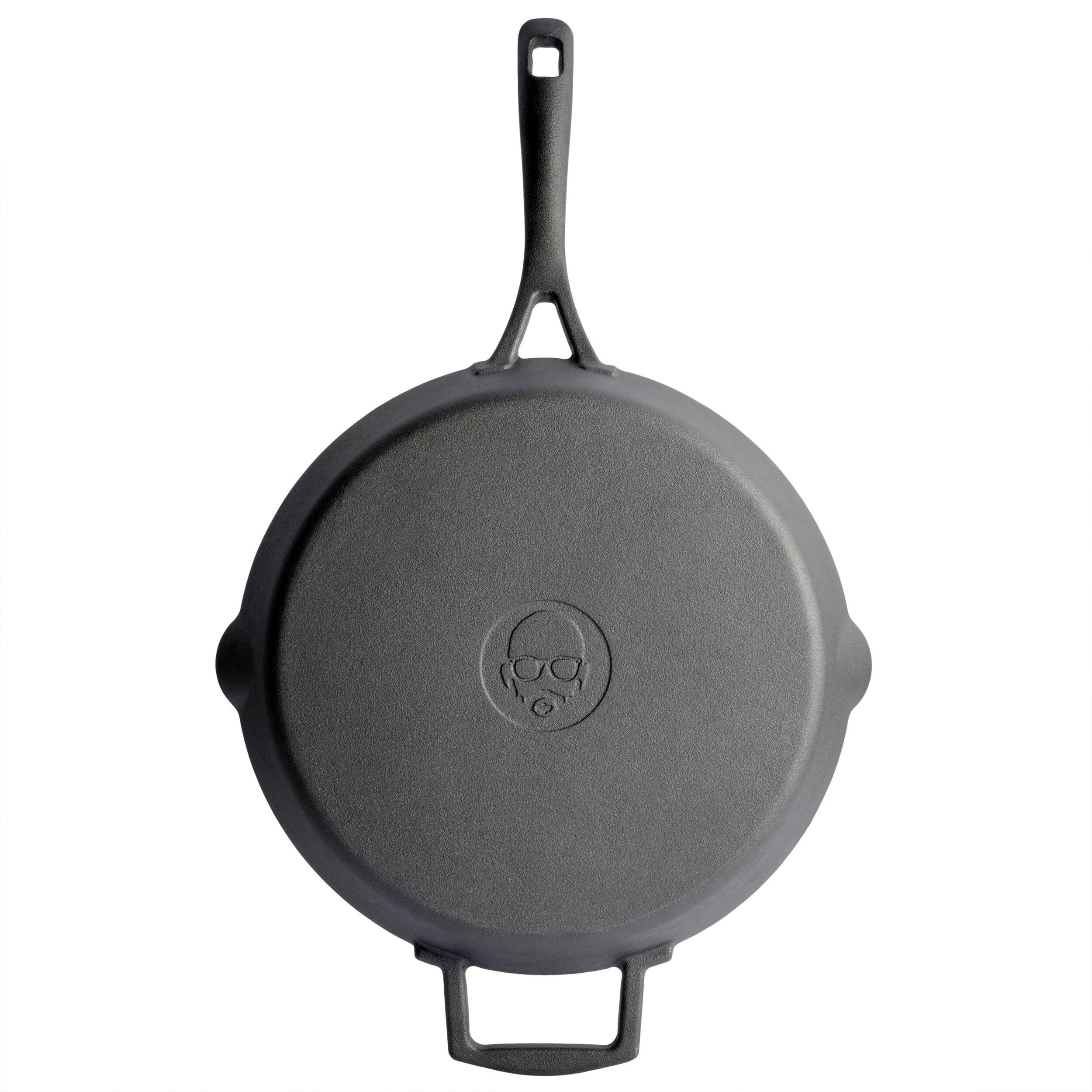 Alt View 5. Gibson - Babish 12 Inch Pre-Seasoned Cast Iron Skillet in Black - Black.