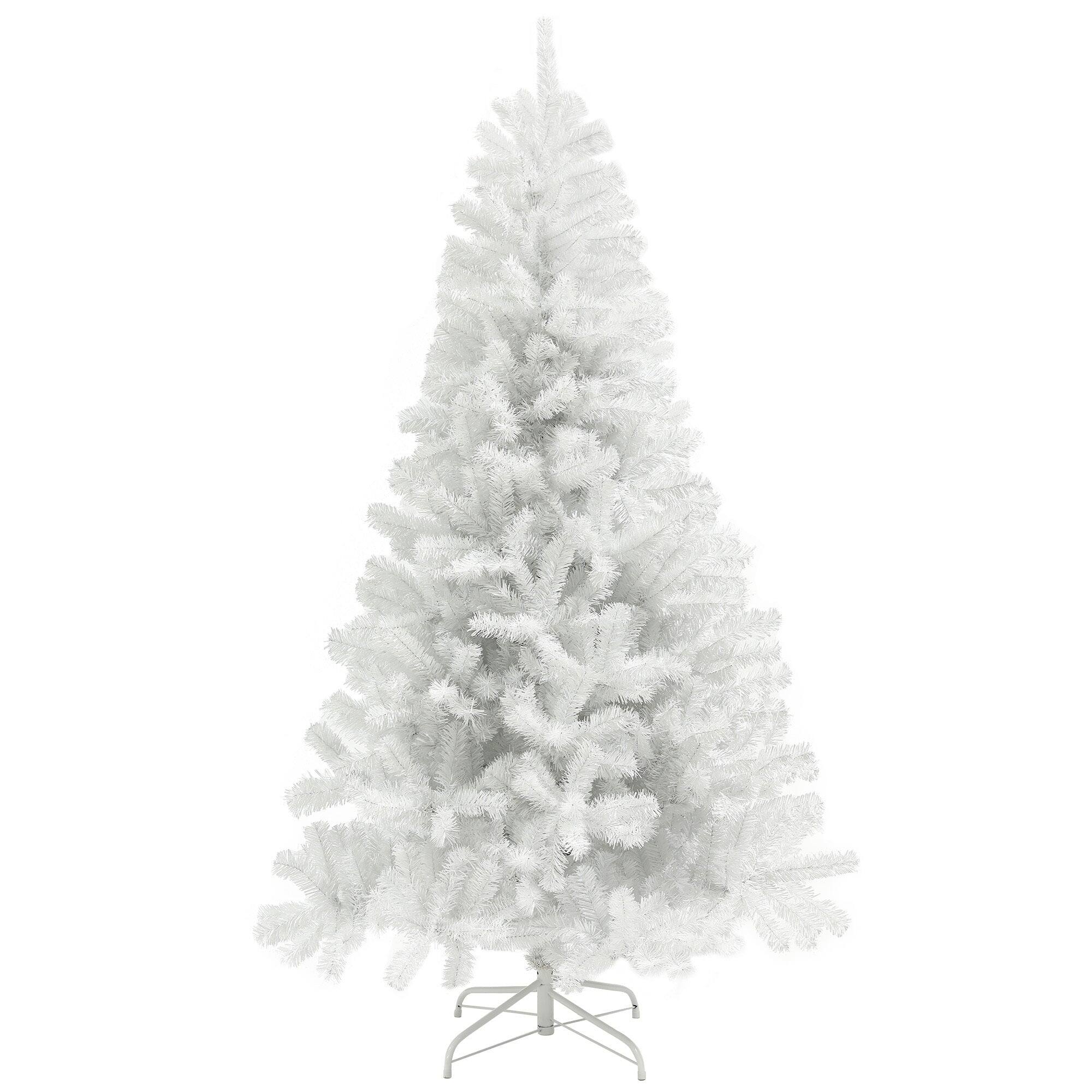 Alt View 5. BreeBe - 7.5ft Tall Artificial Christmas Tree - White.