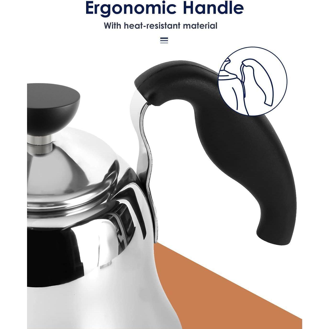 Ergonomic Handle  
With heat-resistant material