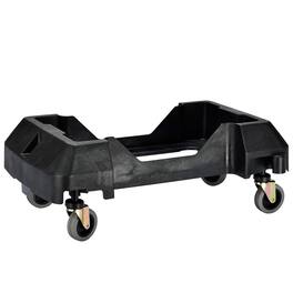 Alpine Industries - Rectangular Dolly for 23 Gallon Trash Can Receptacle - Black