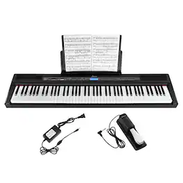 Donner music - Donner DEP-20 Portable 88 Key Weighted Digital Piano with Sustain Pedal for Beginner - Black