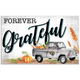 Fan Creations - 11" x 19" Forever Grateful Sign - White