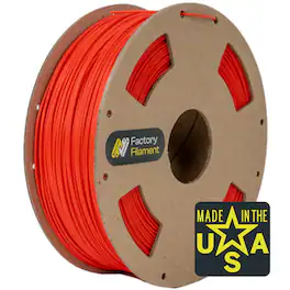 Factory Filament - 1.75mm PLA 3D Printer Filament, 1 KG Spool, Dimensional Accuracy +/- 0.02 mm, 3D Printing Filament - Red