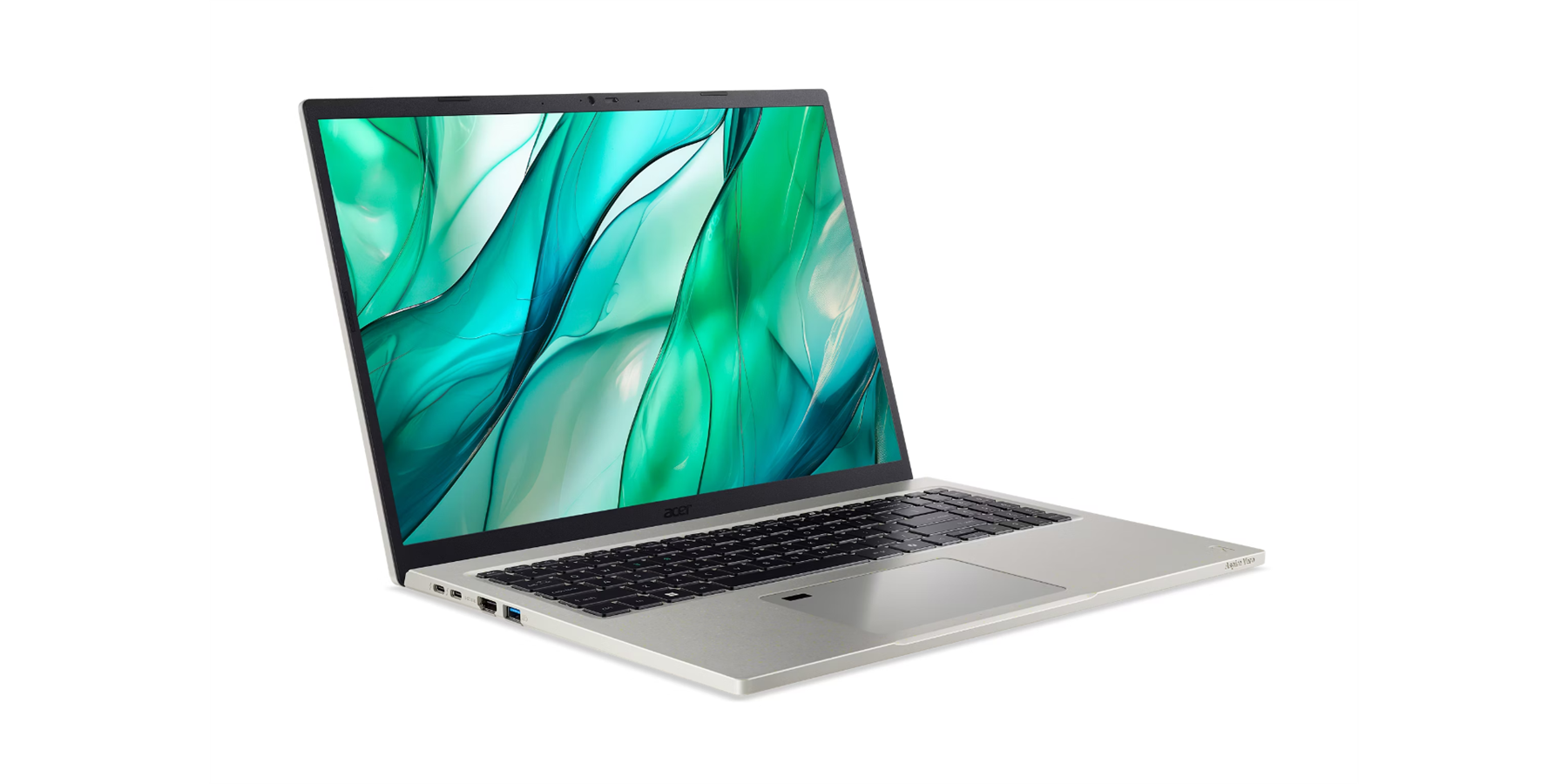 Left. Acer - Restored Acer Aspire Vero 16" Laptop – Intel Core Ultra 5 125U, 8GB RAM, 512GB SSD, Windows 11 Home (AV16-51P-58KU) - Silver.