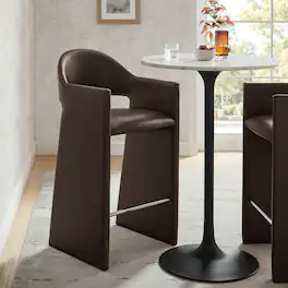 Talia 41 Inch Vegan Leather Bar Stool by Modway - Espresso