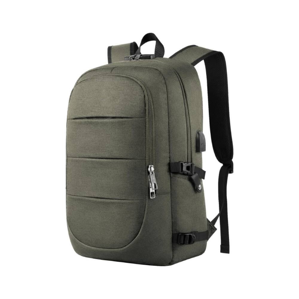 Front. Circus Cirle - Circus Cirle Business Backpack With Usb Charging Port - Green.