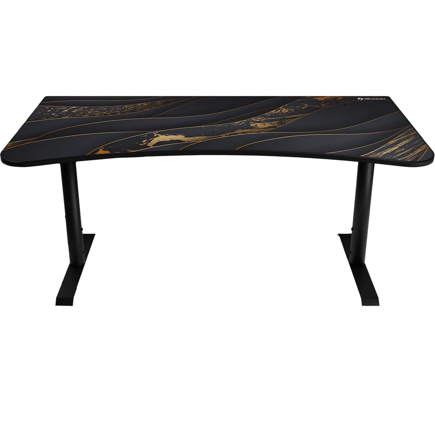 Alt View 11. Arozzi - Arena Ultrawide Curved Gaming Desk - Black Gold.
