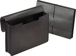 Pendaflex - Plastic Wallet, 5.24" Expansion, Legal Size - Black