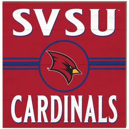 Jardine - Saginaw Valley State Cardinals 10" x 10" Retro Team Sign - Red