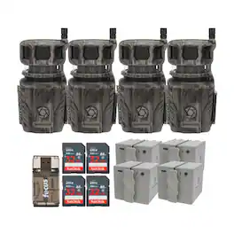 Stealth Cam - Revolver 36MP 360 Degree 4 Pack Cellular Trail Camera Bundle