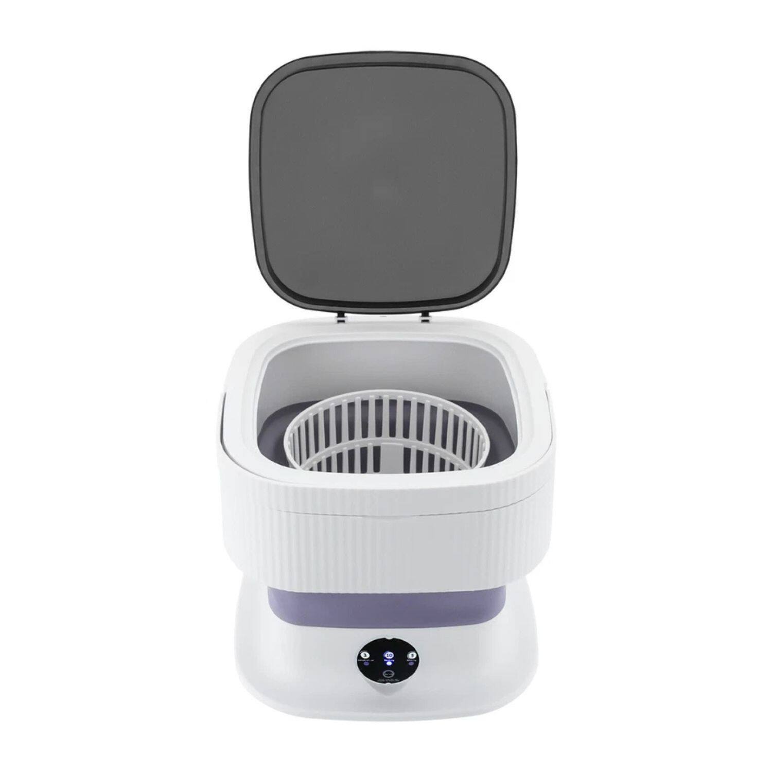 Back. Home Collection - Foldable 10L Portable Mini Washing Machine – Purple Compact Washer for Underwear & Small Laundry - Purple.